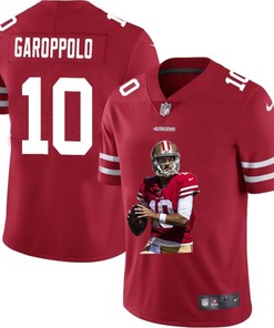 San Francisco 49ers Jimmy Garoppolo #10 Nfl Portrait Brandedition Red Jersey