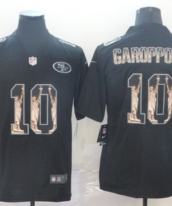 San Francisco 49ers Jimmy Garoppolo #10 Statue Of Liberty 2020 Nfl Black Jersey Jersey