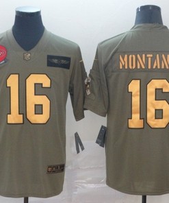San Francisco 49ers Joe Montana #16 2020 Nfl Camo Jersey Jersey