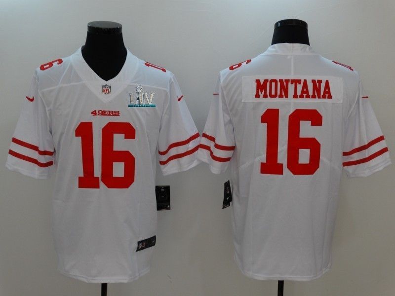 San Francisco 49ers Joe Montana #16 2020 Nfl White Jersey Jersey