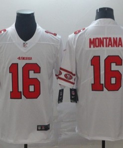 San Francisco 49ers Joe Montana #16 2020 Nfl White Jersey Jersey