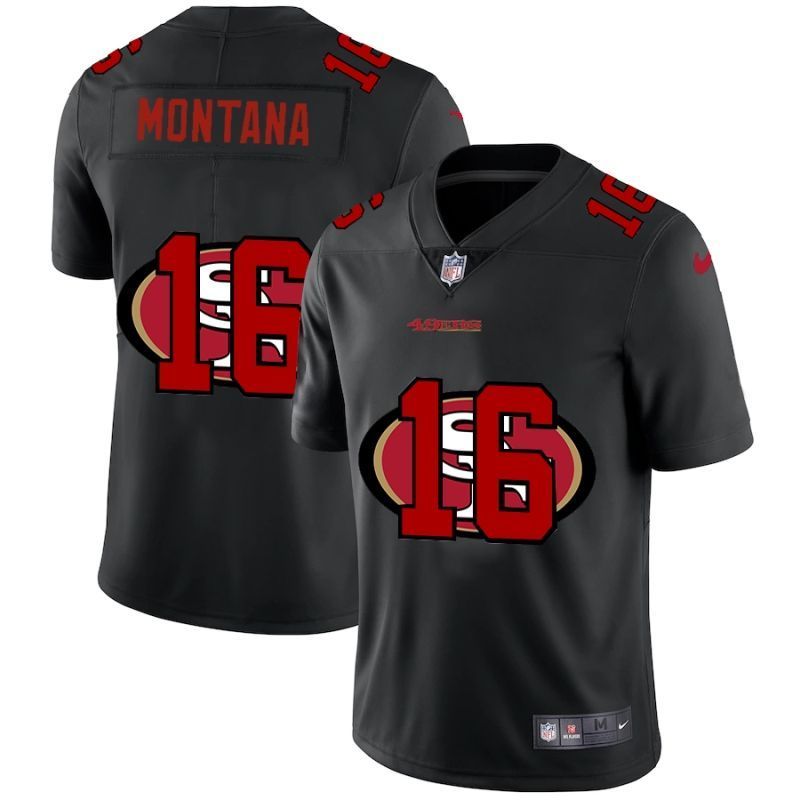San Francisco 49ers Joe Montana #16 Nfl 2020 Black Jersey