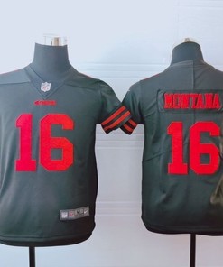 San Francisco 49ers Joe Montana #16 Nfl 2020 Grey Jersey