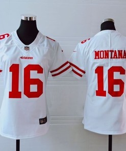 San Francisco 49ers Joe Montana #16 Nfl 2020 White Womens Jersey