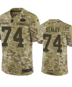 San Francisco 49ers Joe Staley Jersey Nfl Camo Salute To Service