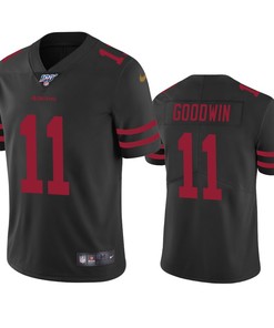 San Francisco 49ers Marquise Goodwin Black 100th Season Vapor Limited Jersey