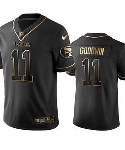 San Francisco 49ers Marquise Goodwin Black Golden Edition 2019 Vapor Untouchable Limited Jersey - Mens