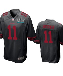 San Francisco 49ers Marquise Goodwin Black Super Bowl Liv Game Jersey