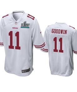 San Francisco 49ers Marquise Goodwin White Super Bowl Liv Game Jersey