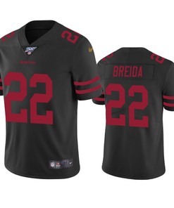 San Francisco 49ers Matt Breida Black 100th Season Vapor Limited Jersey