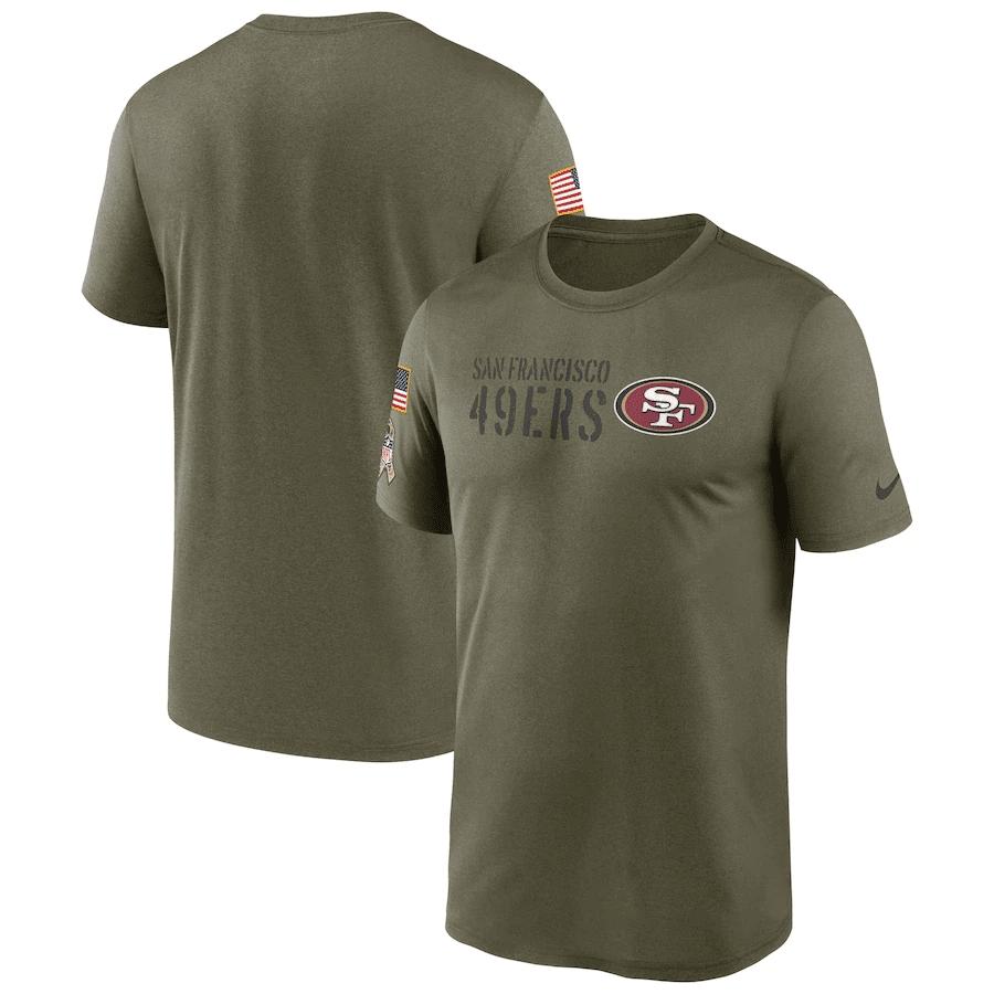 San Francisco 49ers Men 2022 Salute to Service Legend Team T-Shirt - Olive