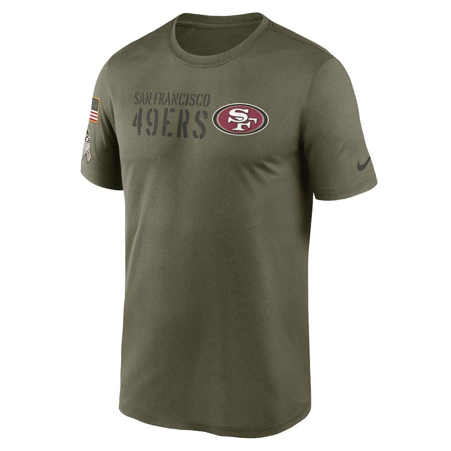 San Francisco 49ers Men 2022 Salute to Service Legend Team T-Shirt - Olive