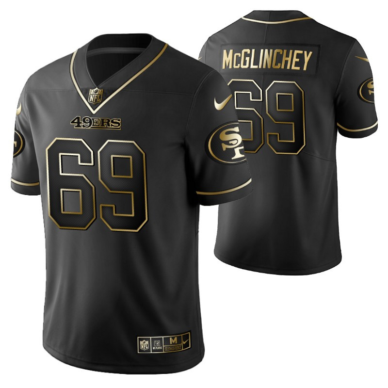 San Francisco 49ers Mike Mcglinchey 69 2021 Nfl Golden Brandedition Black Jersey Gift For 49ers Fans