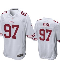 San Francisco 49ers Nick Bosa 2019 Nfl Draft White Game Jersey