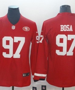 San Francisco 49ers Nick Bosa #97 2020 Nfl Red Long Sleeve Jersey Jersey