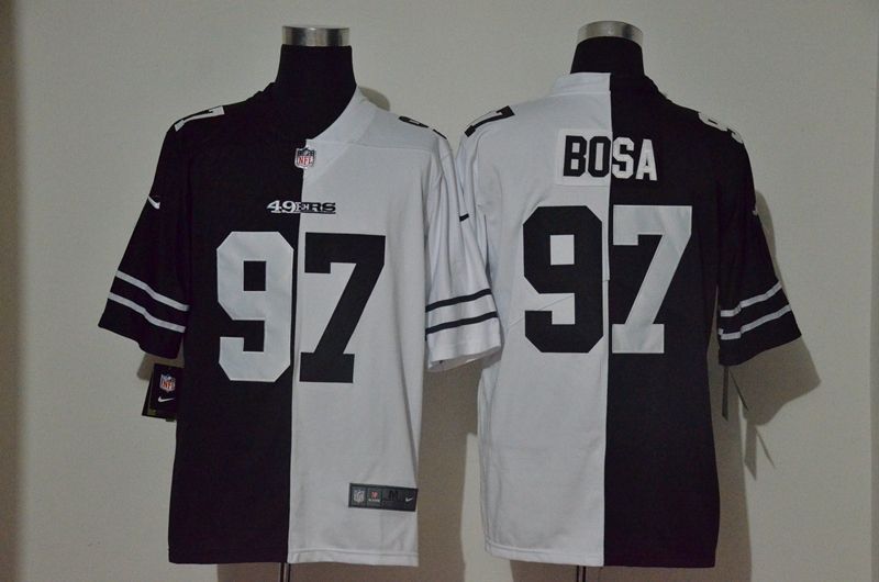 San Francisco 49ers Nick Bosa #97 Nfl 2020 Black And White Jersey