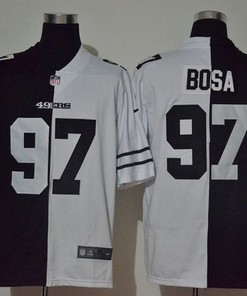 San Francisco 49ers Nick Bosa #97 Nfl 2020 Black And White Jersey
