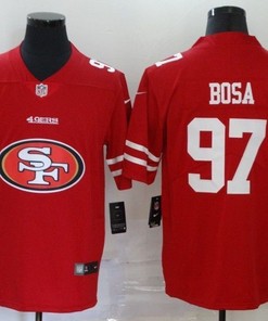 San Francisco 49ers Nick Bosa #97 Nfl 2020 Red Orange Jersey