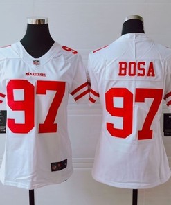 San Francisco 49ers Nick Bosa #97 Nfl 2020 White Womens Jersey