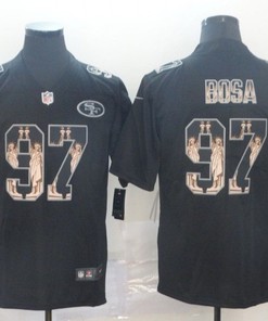 San Francisco 49ers Nick Bosa #97 Statue Of Liberty 2020 Nfl Black Jersey Jersey