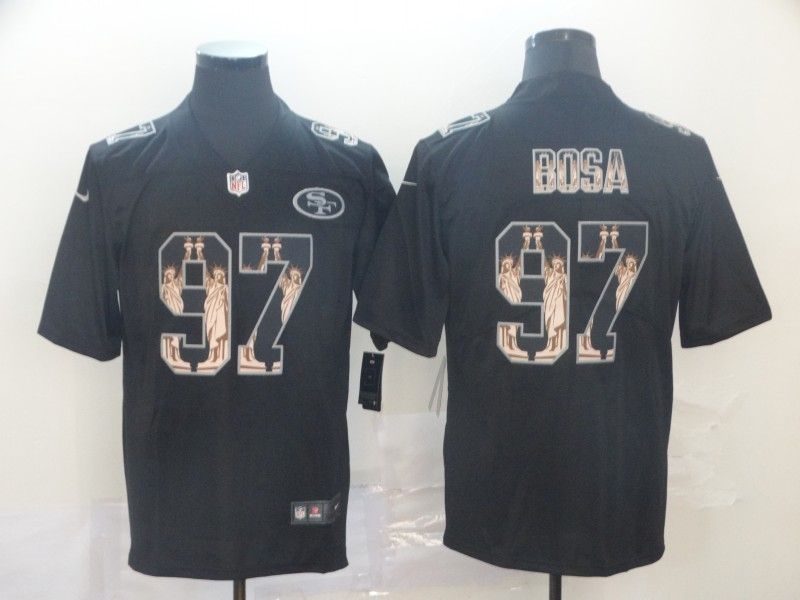 San Francisco 49ers Nick Bosa #97 Statue Of Liberty 2020 Nfl Black Jersey Jersey