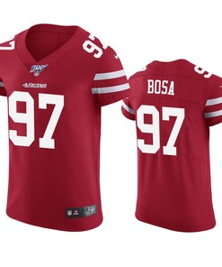 San Francisco 49ers Nick Bosa Scarlet 100th Season Vapor Elite Jersey