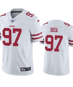 San Francisco 49ers Nick Bosa White 100th Season Vapor Limited Jersey