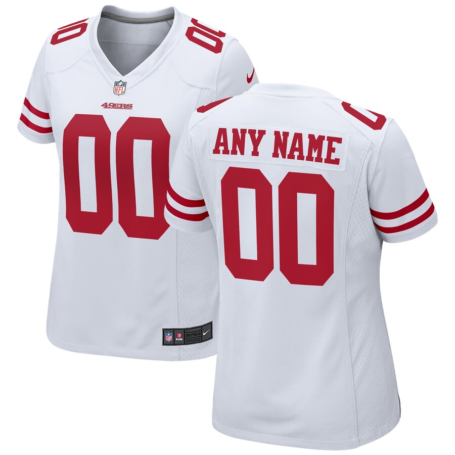 San Francisco 49ers Nike Womens 2018 Custom Game Jersey - White