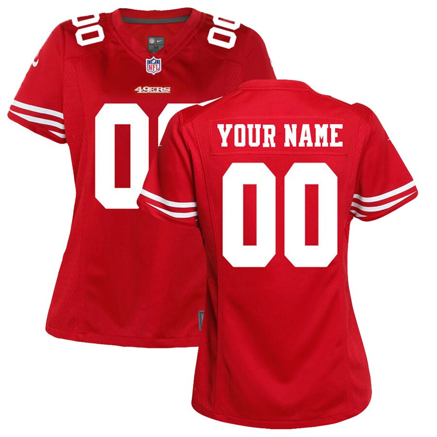San Francisco 49ers Nike Womens Custom Game Jersey - Scarlet