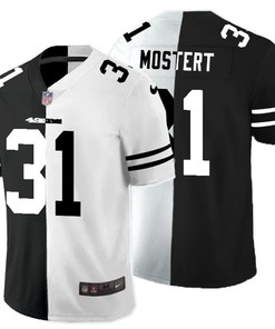 San Francisco 49ers Raheem Mostert #31 Nfl 2020 Black And White Jersey