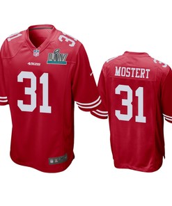 San Francisco 49ers Raheem Mostert Scarlet Super Bowl Liv Game Jersey