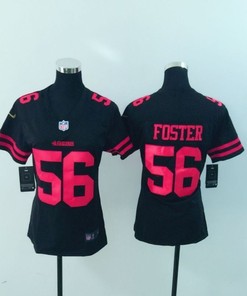 San Francisco 49ers Reuben Foster #56 Nfl 2020 Black Womens Jersey