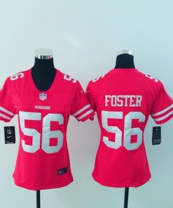 San Francisco 49ers Reuben Foster #56 Nfl 2020 Pink Womens Jersey