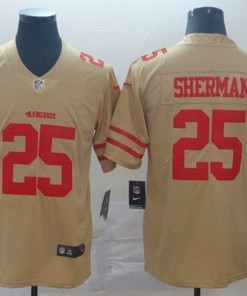 San Francisco 49ers Richard Sherman #25 2020 Nfl Golden Jersey Jersey