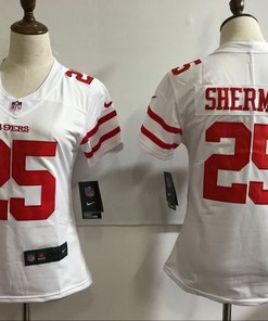 San Francisco 49ers Richard Sherman #25 2020 Nfl White Womens Jersey Jersey