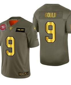 San Francisco 49ers Robbie Gould 2019 Salute To Service Nfl 100 Mens Jersey Metallic