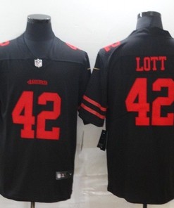San Francisco 49ers Ronnie Lott #42 Nfl 2020 Black Jersey