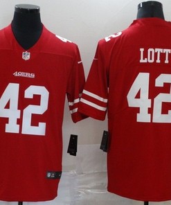 San Francisco 49ers Ronnie Lott #42 Nfl 2020 Red Jersey