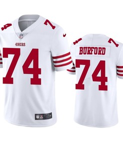 San Francisco 49ers Spencer Burford 74 White Vapor Limited Jersey