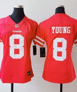 San Francisco 49ers Steve Young #8 Nfl 2020 Dark Pink Womens Jersey