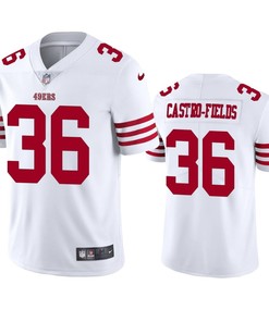 San Francisco 49ers Tariq Castro-Fields 36 White Vapor Limited Jersey