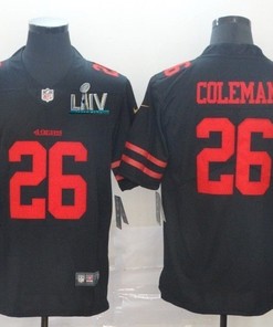 San Francisco 49ers Tevin Coleman #26 2020 Nfl Black Jersey Jersey