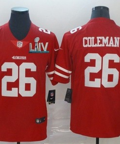 San Francisco 49ers Tevin Coleman #26 2020 Nfl Red Jersey Jersey