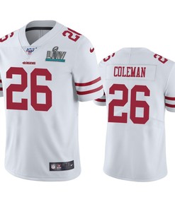 San Francisco 49ers Tevin Coleman White Super Bowl Liv Vapor Limited Jersey