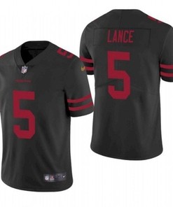San Francisco 49ers Trey Lance #5 2021 Draft Nfl Black Jersey For Fans