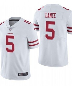 San Francisco 49ers Trey Lance #5 2021 Draft Nfl White Jersey For Fans