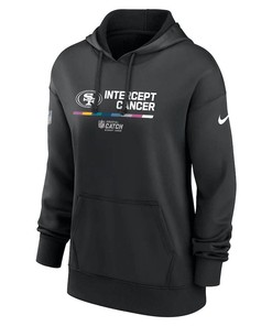 San Francisco 49ers Women's 2022 NFL Crucial Catch Therma Performance Pullover Hoodie - Black