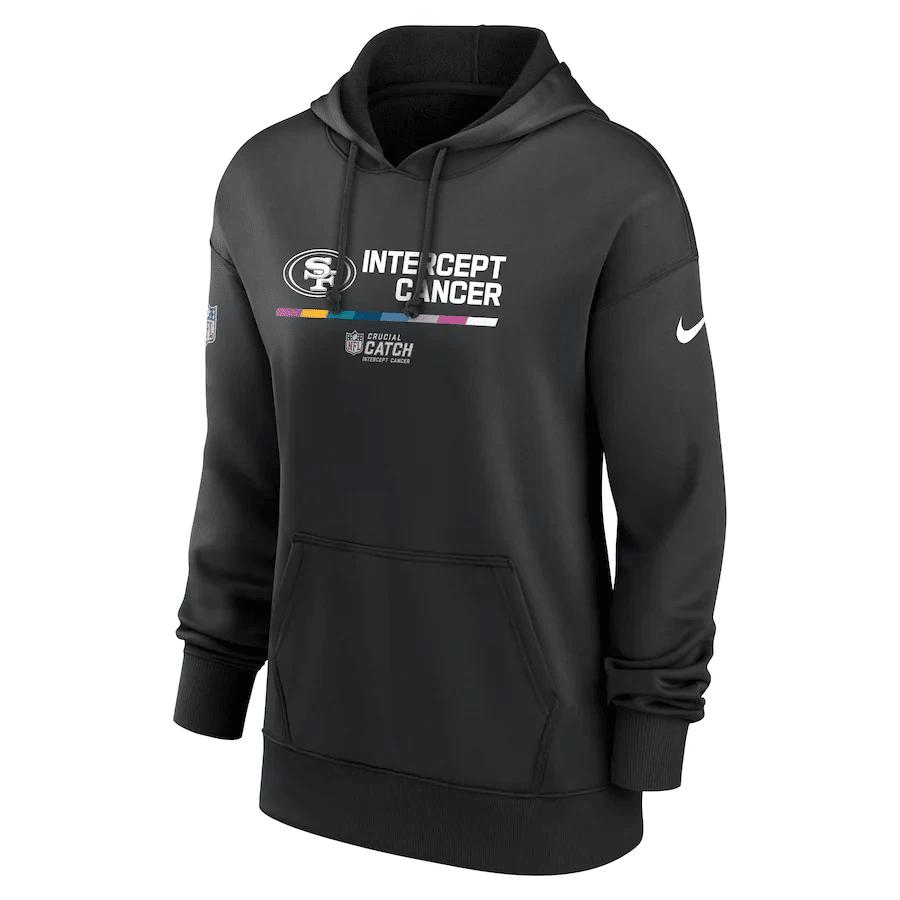 San Francisco 49ers Women's 2022 NFL Crucial Catch Therma Performance Pullover Hoodie - Black