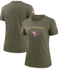 San Francisco 49ers Women's 2022 Salute To Service Legend T-Shirt - Olive