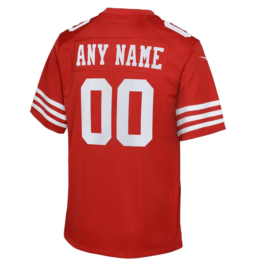 San Francisco 49ers Youth Game Custom 00 Jersey - Scarlet